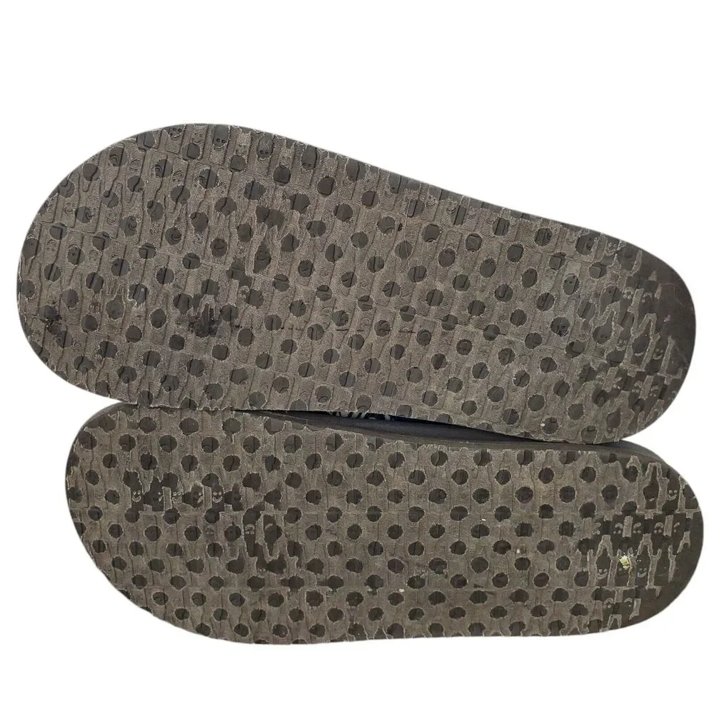Sanuk Men's Brumeister Funk Indigo Wave Blue White Flip Flop Sandals Sz 8